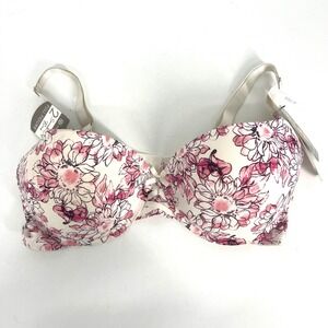Daisy Fuentes 42D Smooth Cup Push Up Bra Floral Print Full Figure Comfort NWT